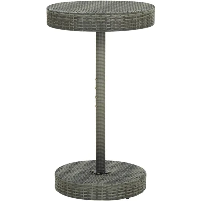 Afbeelding van Tuintafel 60,5x106 cm poly rattan grijs
