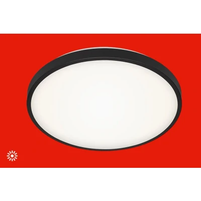 Afbeelding van Briloner Leuchten LED plafondlamp, 24 Watt, 2.200 lumen, 4.000 Kelvin, zwart wit, Ø 38,5 cm, 3455 215