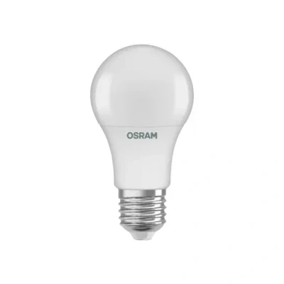 Afbeelding van OSRAM BASE standard 60 mat LED pære med E27 sokkel, klassisk pæreform, 3 pak, 8,5W, 806lm, 2700K, varmt hvidt lys, lavt varmeudbytte, meget energiforbrug, lang levetid