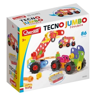 Afbeelding van Quercetti Tecno met Opbergbox, 84dlg.