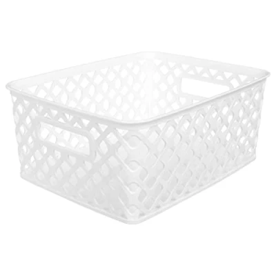Afbeelding van 5Five Opbergmand/box van kunststof grijs 19 x 25 10 cm 4 liter Opbergmanden