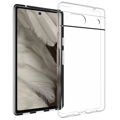 Afbeelding van Google Pixel 7a Hoesje Siliconen en TPU (zacht) Accezz Softcase/Backcover Transparant Telefoonhoesje