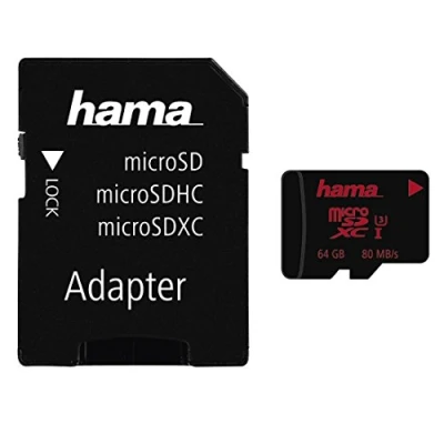 Afbeelding van Hama UHS Speed Class 3 microSDXC 64GB geheugenkaart incl. adapter