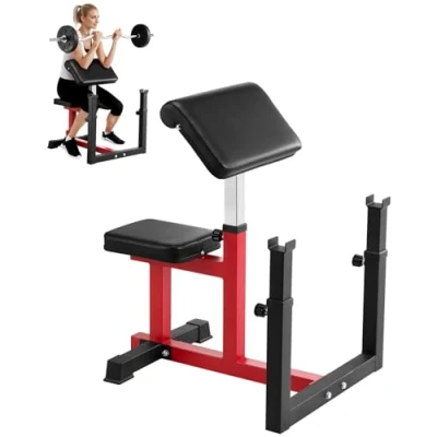 Afbeelding van VEVOR Preacher Curl Bench Verstelbare Biceps Machine Halterstang Apparatuur 200kg