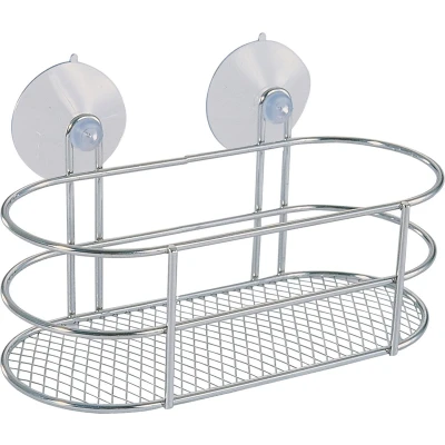 Afbeelding van MSV doucherek zilver 20 x 10 cm metaal Douche en badrekjes