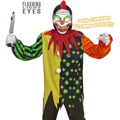 Afbeelding van Widmann Monster &amp; Griezel Kostuum Horror Clown Elektro Jongen Multicolor Maat 164 Halloween Verkleedkleding