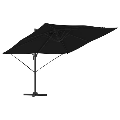 Afbeelding van vidaXL Cantilever Roma Parasol Zwart 286x285x265 cm Aluminium