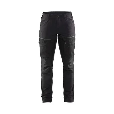 Afbeelding van Blaklader Servicewerkbroek met stretch voor dames 7166 1845 Zwart/Donkergrijs D20
