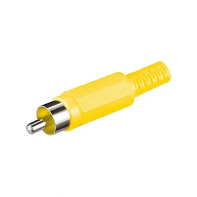 Afbeelding van Wentronic goobay CSPK Y RCA connector geel plastic uitvoering met K