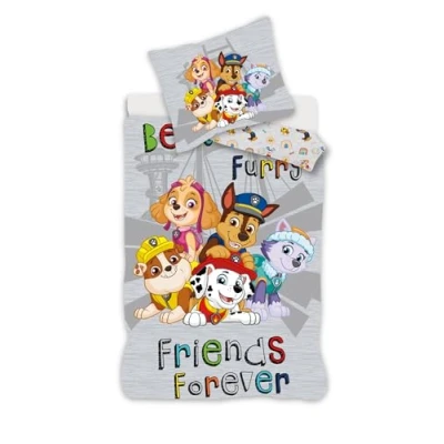 Afbeelding van Paw Patrol peuterdekbedovertrek grijs 100 x 135 cm