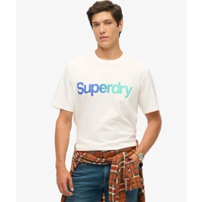 Afbeelding van Superdry CORE LOGO Loose Tshirt print, Heren, Maat: Medium, Brilliant white fade