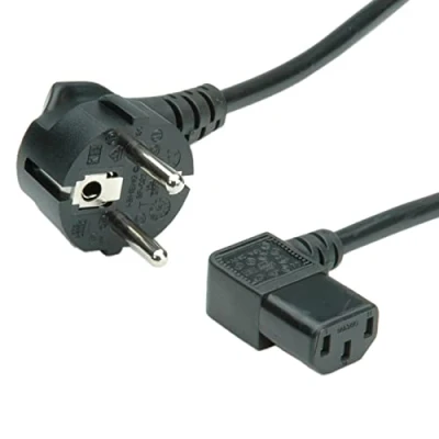 Afbeelding van VALUE stroomkabel, haaks IEC Female, zwart, 1,8 m