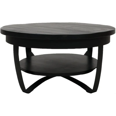 Afbeelding van Salontafel Cilamon 70 cm Zwart blad onderstel Meerdere afmetingen beschikbaar
