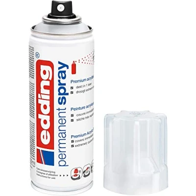 Afbeelding van Verfspuitbus edding 5200 permanent spray glans blank
