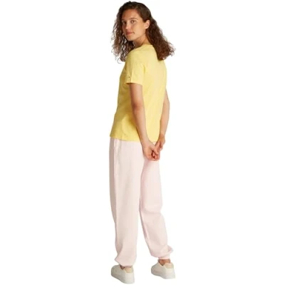 Afbeelding van Tommy Hilfiger Contrast FLAG TEE Tshirt basic, Dames, Maat: Large, Citronella
