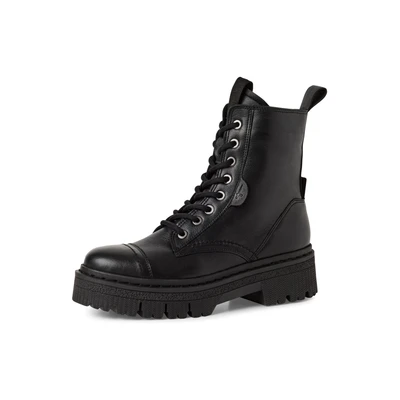 Afbeelding van Tamaris Enkellaarsjes met plateauzool, Dames, Maat: 42, Black Schoenen