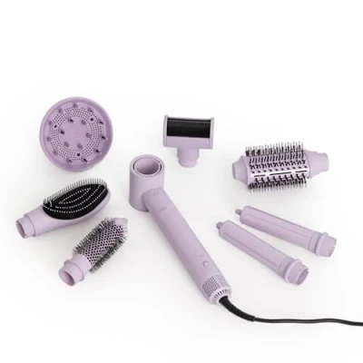 Afbeelding van CREATE ION STYLER ADVANCE luchtborstel, haardroger en ionenvormer, 8 in 1 keramische lavendel/gelijkstroommotor, 2 snelheden, 3 temperaturen, koude functie, opbergdoos, 1400 W