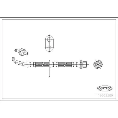 Afbeelding van CORTECO 19032289 Remslang Vooras links 453mm