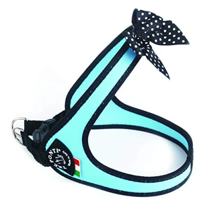 Afbeelding van Tre Ponti Easy Fit Fashion Polka Dot Bow Click sluiting Lichtblauw Zwarte rand GR. 2,5