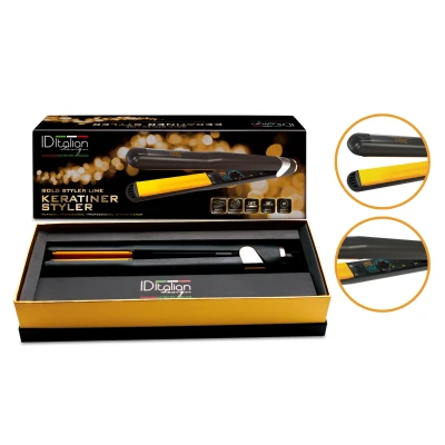 Afbeelding van Italian Design Electrical Items GOLD Styler Keratiner Straightener Hair Styling Tool, Dames, Maat: One Size, Black