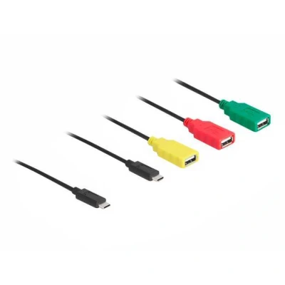 Afbeelding van Delock 4 Port USB 2.0 Kabel Hub mit Type C™ zu 3 x A Buchse