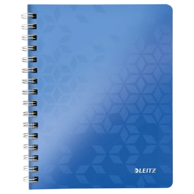 Afbeelding van Notitieboek Leitz WOW A5 spiraal PP lijn blauw
