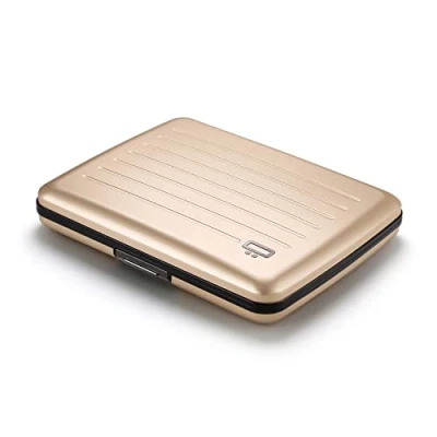 Afbeelding van Aluminium portemonnee Smart Case V2 Large door Ogon RFID blokkerende kaarthouder Maximaal 10 kaarten en bankbiljetten Rosé goud