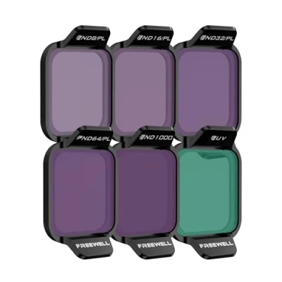 Afbeelding van Freewell Bright Day Filterset voor DJI Flip Drone ND8/PL, ND16/PL, ND32/PL, ND64/PL, ND1000, UV lichtregeling en verblindingsreductie