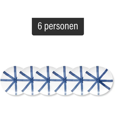 Afbeelding van vtwonen Painted Borden Gebaksbordjes Bord Serviesset van 6 12cm