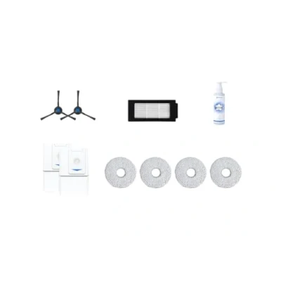 Afbeelding van ECOVACS Premium vervangingsset voor de robotstofzuiger T30 (PRO) OMNI, 2*zijborstels, antibacteriële filters, stofzakken, 4*doeken, 1*schoonmaakoplossing 110ml, origineel