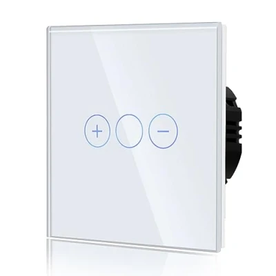 Afbeelding van BSEED Dimmer 700W Touch Wandlamp Schakelaar Gehard Glas Panelen Werkt Met Dimbare Led verlichting 1 Manier Wit