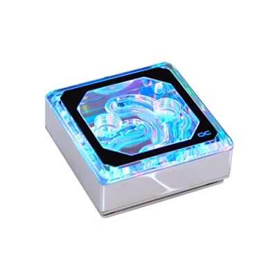 Afbeelding van Alphacool 12949 ijsblok XPX Aurora Edge plexi chroom digitale RGB waterkoeling CPU koeler