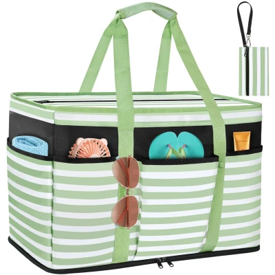 Afbeelding van Ibenzoa® Extra Grote Dames Strandtas met Ritssluiting voor Vakantie en Dagelijks Gebruik