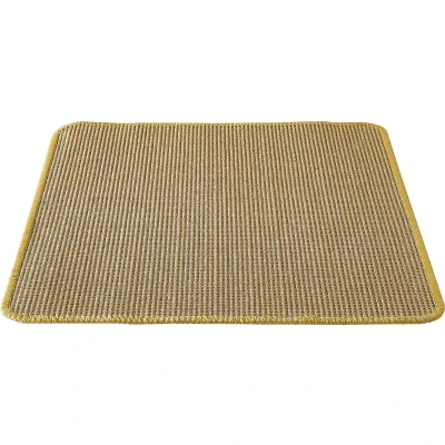 Afbeelding van Pets Club Krabmat van 100% sisal voor katten, duurzaam en milieuvriendelijk, volledig omzoomd, met antislip achterkant, 40 x 60 cm