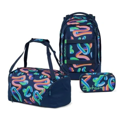 Afbeelding van Satch schoolrugzakset PACK Crazy Twist 3 delig, vanaf leerjaar 5