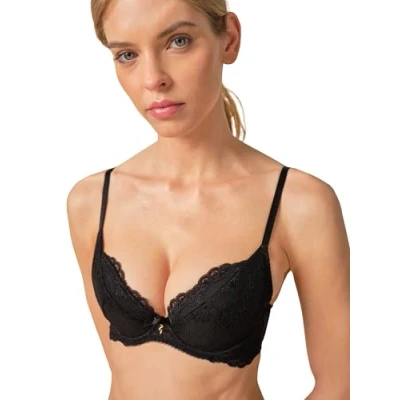 Afbeelding van Gossard Superboost Padded Plunge BRA Pushup BH, Dames, Maat: 65D, Black