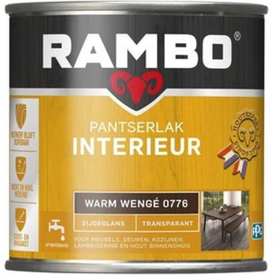 Afbeelding van Rambo Interieur Lak Transparant Zijdeglans Warm Wenge 0776 1,25 liter