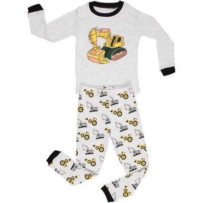Afbeelding van Elowel Jongens Bulldozer Pyjama set 100% katoen (maat 116/6 jaar)
