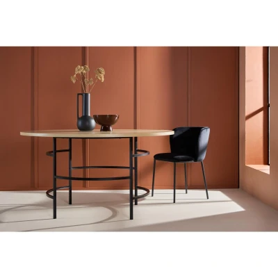 Afbeelding van Svea Zeno ronde eettafel ø140 cm zwart Hout
