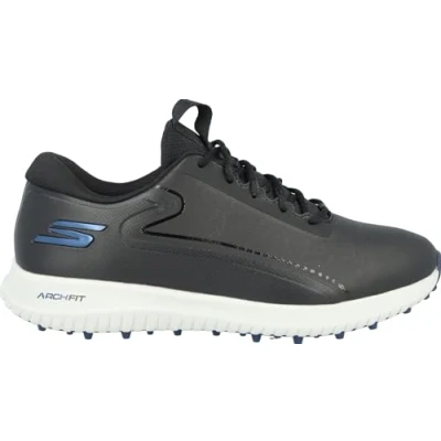 Afbeelding van Skechers Heren Max 2 Arch Fit Waterdichte Spikeless Golfschoen Sneaker, US, Zwart Grijs, 9.5 UK Wide