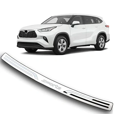 Afbeelding van APEXRA Auto Rvs Achterbumper Protector, Voor Toyota Highlander 2015 2021 Accessoires, Onderdelen Achterklep Terug Kofferbak Instaplijsten Cover Scuff Plate Strip Guard Bescherming