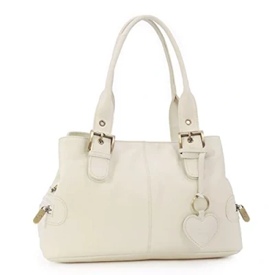 Afbeelding van Gigi Dames Leer Top Handvat Handtas/Schoudertas OTHELLO 6165 Crème (Beige)