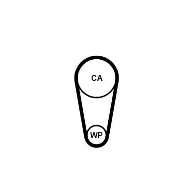 Afbeelding van Getande riem CONTINENTAL CTAM CT1248, voor o.a. VOLVO