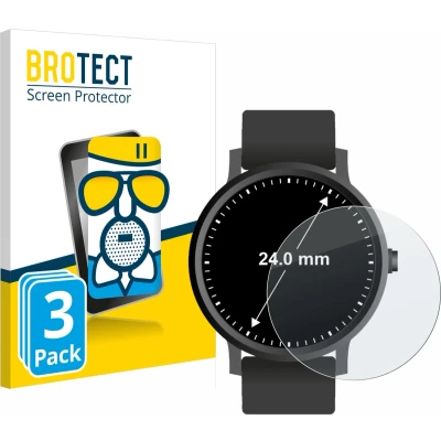 Afbeelding van BROTECT Screenprotector voor Horloges (Rond, ø: 24 mm) Folie Beschermfolie Beschermglas matte (3 Stuks)