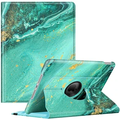 Afbeelding van FINTIE beschermhoes compatibel met iPad 10,2 inch 9e / 8e 7e generatie (2021/2020/2019), 360 graden draaibare stylus opbergfunctie, watergolf