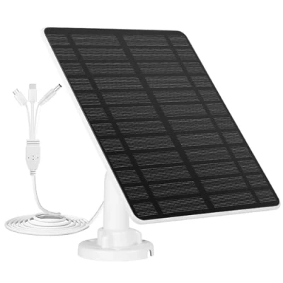 Afbeelding van GuKKK zonnepaneel voor Eufy camera, 6 W compatibel met zonnepaneel, continue voeding, IP65 waterdicht, Security Euf Cam, 2C/2C Pro, 2/2Pro, E20/E40 camera opladen