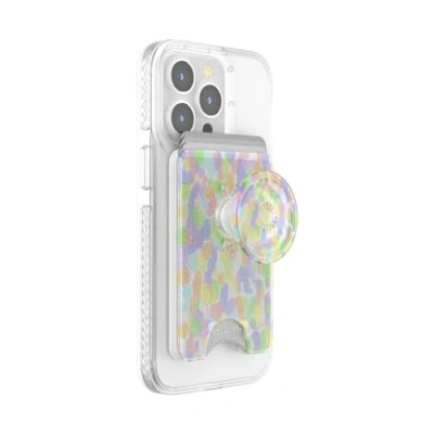 Afbeelding van PopSockets: PopWallet+ voor MagSafe Kaarthouder met een geïntegreerde verwisselbare PopTop smartphones en hoesjes Rainbow Glass
