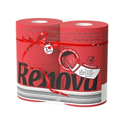 Afbeelding van Renova Hygiënisch papier, rood, 5 x 4 rollen