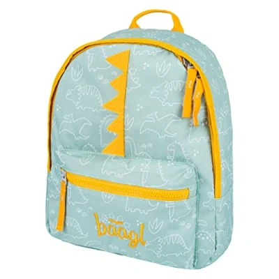 Afbeelding van Baagl Kleuterschoolrugzak voor jongens en meisjes, kleuterschool rugzak kinderen, kleine babyrugzak, kinderrugzak met borstband, Dino