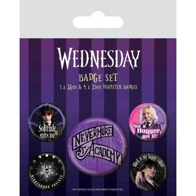 Afbeelding van Wednesday: Nevermore Badge Pack